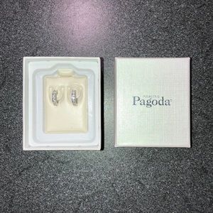 Pagoda Diamond Hoop Earnings (pair)